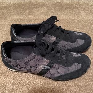 Coach Black and Gray Lace-Up Shoes